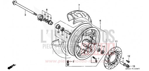 FRONT WHEEL FES250W de 1998